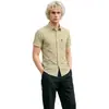 Camisa Masculina de Manga Curta Estilo Americano de Verão, Xadrez, Casual, Versátil, Tamanho Grande, Peça Única, Respirável, Estilo Business Casual