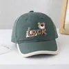 Boné de Baseball Infantil Urso da Sorte Brincalhão Estilo Coreano, Chapéu de Sol Fofo de Outono para Meninas, Boné de Baseball para Bebê ao Ar Livre