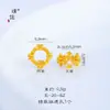 Accesorios DIY Puzuojiu Dorados con Arena que No se Desvanecen, con Diamantes, Mantra de Seis Caracteres, Cuentas de Barril de Flor, Pulsera de Aro Corredizo, Cuentas Espaciadoras para Collar