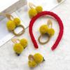 Internet Celebrante Lindo Super Lindo Anillo de Cabello de Conejo Niña Dibujos Animados Felpa Horquilla Coreana Niños Sencillo Bola Accesorios para el Cabello