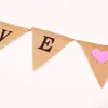 Escena de Decoración para Pedida de Mano Fiesta de Declaración de Amor Pancarta de Tela Banderín Triangular Rosa Corazón Rosa Bandera de Tirar
