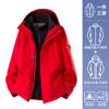 Chaqueta Tres en Uno Luo Duo Nueva Otoño e Invierno Forro de Plumas Chaqueta de Esquí Senderismo al Aire Libre Cortavientos Chaqueta Cálida