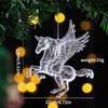 Decoración de Árbol de Navidad Transfronteriza de 2 Piezas Copo de Nieve Acrílico Transparente Alce Ángel Niña Colgante Decoración Ambiente Navideño