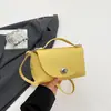 Bolsas de Diseño de Nicho Transfronterizas para Mujer Otoño 2026 Nuevo Bolso Cuadrado Pequeño de Mano Bolso Cruzado de un Solo Hombro de Color Sólido