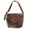 Nueva Bolsa de Lona Cruzada de Hombro Único de Gran Capacidad con Bordado, Bolsa de Pana de Estilo Artístico Simple, Bolsa de Compras Cruzada de Hombro Único