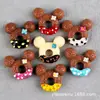 Accesorios de Resina Pegamento Blanco Juguete de Comida Funda para Teléfono Celular Tocado Accesorios para el Cabello DIY Accesorios de Minnie Donut Material de Pinza para Bebé