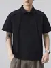 Ropa de Hombre Fengshe / 2026 Verano Nueva Camisa Polo de Hombre con Cuello Campana Manga Corta Delgada Marca de Moda Polo de Cinco Mangas
