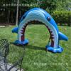 Fabricante Produce Arco Inflable de Tiburón con Chorro de Agua Juguetes Inflables de Césped para Niños Juguetes Inflables con Forma de Chorro de Agua para Patio