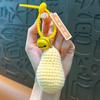 Creativo llavero colgante de fruta de lana de dibujos animados tejido a crochet palabras de bendición bolsa accesorios para llaves de coche regalo al por mayor