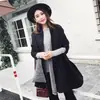 Versión coreana de bufanda cálida gruesa extendida de otoño e invierno de doble uso versátil moda chal grande de color liso bufanda de doble cara tendencia