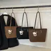 Bolsa Transfronteiriça Estampa de Leopardo Feminina Nova Estilo Primavera Bolsa de Mão Grande Capacidade Bolsa Tote para o Trabalho Bolsa de Ombro para Passeio