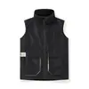 Chaleco de Trabajo Color Sólido 2026 Talla Grande Multibolsillo Casual Chaleco Exterior Holgado Sin Mangas Cuello Alto