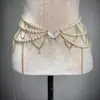 Corrente de Cintura Borboleta de Metal Vintage Design de Nicho Colar de Flores Avançado Corrente Corporal Multifuncional Acessórios Explosivos