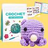 Amazon venda quente crochet pacote de material artesanal DIY tecido terno frango boneca bola de lã Inglês Manual