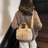 Bolso de Mano Cuadrado Pequeño Informal Estilo Coreano para Mujer, Nuevo Bolso Cruzado Versátil de Moda de un Solo Hombro, Bolso Almohada de Tela de Nylon con Múltiples Bolsillos