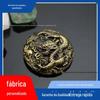 Latão Vintage Dragão Chinês Pano Carteira Fivela DIY Live Internet Bagagem de Couro Vermelho Fivela Decorativa Pequenas Jóias Atacado