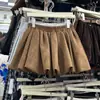 [Suede de Capa de Aire 280g] Falda de Capullo de Flor para Mujer Nueva Otoño e Invierno Suelta y Versátil Falda Abullonada de Línea A