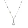 Collar Colgante de Perla y Circonita de Alta Gama Francés para Mujer, Nicho de Lujo Ligero, Moderno y Elegante, Cadena para Clavícula Estrellada