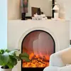 Gabinete Triangular para Chimenea con Fuego Electrónico de Forma Irregular, Calefacción de Pared de Fondo de Estufa de Arco Semicircular en Forma de L Empotrada, Otros