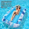 Amazon Outdoor Toma el Sol Amor Cama Flotante Inflable Ecológica Portavasos Engrosado con Almohada Doble Fila Flotante de Agua