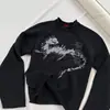 Suéter de Punto con Estampado Estilo Callejero Retro Americano Transfronterizo Y2K Otoño e Invierno Unisex Holgado Moderno Ins