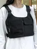 Chaleco de Trabajo Moderno Genial Estilo Oscuro Bolsa en el Pecho Táctico Funcional Personalidad Multibolsillo Deportivo Ciclismo Mochila Portátil