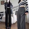 Pantalones de traje ajustados de cintura alta estrechos para mujer, nuevo estilo coreano de verano 2025, versátiles y elegantes, pantalones casuales de pierna ancha para petite