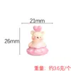 Suéter con Forma de Corazón Oso Miniatura Comida Juguete Resina Accesorio DIY Juguete Creativo de Juego de Imitación Decoración de Escritorio