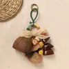 Nuevo colgante de bolsa de cuentas de semillas que cumple deseos estilo chino, llavero de Bodhi natural tejido a mano, decoración artística retro para bolsa