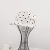 Chapéu de Equitação com Bolinhas e Aba Rebatida, Boina Britânica Preto e Branco, Estilo Feminino para Baile de Primavera, Emagrecimento Facial, Proteção Solar, Chapéu de Pescador Artístico de Pintor
