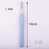 Ganchillo de silicona TPR ganchillo de cabeza única empaque de PVC ganchillo de aluminio tejido a mano mango suave ganchillo sólido juego de ganchillo