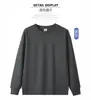 Moletom Novo Estilo Outono, Camada Base de Lã com Gola Redonda, Moletom Térmico de Algodão Masculino de Manga Longa, Pulôver de Gola Redonda