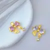 [Oro Real de Cobre] Lazo Chica Pura Comercio Exterior Transfronterizo DIY Joyería Hecha a Mano Cobre Circonio Microincrustado Colgante