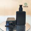 Botella de loción de prensa cuadrada de PE personalizada para hombres, 150 ml, champú limpiador y gel de ducha, botella de recarga portátil exprimible.