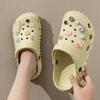 Zapatos de Cueva de Suela Gruesa para Mujer Verano para Exterior 2025 Nuevas Sandalias de Playa Antideslizantes Tacón Aumentado Pantuflas de Eva