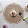 Individual de Yute Tejido a Mano Japonés con Borla Retro Restaurante Aislamiento Mat Estilo Ins Individual Occidental Decorativo Mat Hogar