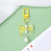 Hebilla de puerta de lazo de resina creativa, colgante de llavero, colgante de lazo de color caramelo para manualidades, decoración de bolso