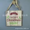 Presente de Natal Vintage Pingente de Tela de Impressão MDF MERRYCHRISTMAS Decoração de Artesanato de Natal