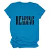 Camiseta informal de cuello redondo simple con estampado de letras para mujer, manga corta, Amazon transfronterizo ebay