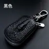 Nuevo estuche para llaves de pareja de cuero genuino gran capacidad Ventana de espejo para control remoto de coche de mujer estuche con cremallera para llaves retro exquisito