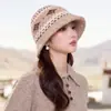 Gorro dulce de punto estilo Fair Isle, estilo coreano, para circunferencia de cabeza grande, sombrero cálido de otoño e invierno, para mujer, adelgazante, gorro de punto versátil