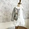 Conjunto Estilo Academia para Niñas Colección Primavera 26: Cárdigan de Punto Único Estilo Miu con Cuello Redondo y Patrón de Diamantes Combinado con Falda de Encaje