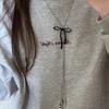 Zapatos de Ballet Lazo Collar Largo para Mujer 2024 Nuevo Diseño de Alta Gama Otoño e Invierno Cadena de Sudadera Cadena de Suéter Accesorios