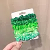 Paquete de 6 Scrunchies de Satén Versátiles Gomas Básicas para el Cabello Bandas para el Cabello Estilo Japonés Accesorios para el Cabello Esponjosos