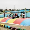 Lugar Escénico de Granja Trampolín Inflable Paraíso Interactivo Familiar Red Trampolín Suelo Enredado Bolsa de Aire Juguetes para Niños al Aire Libre
