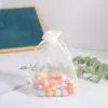 Bolsa de Malla de Nylon con Bolsillo de Cordón de Organza Bolsa de Regalo de Gasa Transpirable con Cordón Bolsa de Almacenamiento de Bufanda de Seda de Organza