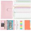 Carpeta de Anillas Popular Transfronteriza Macaron A6 para Gestión Financiera y Presupuestos, Planificación de Efectivo Cuaderno Diario de Piel Sintética