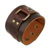 Pulsera de cuero ancha punk de exportación de comercio exterior europeo y americano, suministro estable, pulsera de cuero estilo retro