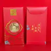 2026 Año del Caballo Moneda de Oro Conmemorativa Sólida de la Suerte Sobre Rojo Bolsa de la Suerte Regalo de Nochevieja Entrega de Texto Secreto
