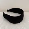 Diadema Retro de Ala Ancha para Mujer Otoño e Invierno, Color Sólido de Gama Alta, Diadema Versátil de Corona Alta de Presión, Accesorios para el Cabello de Uso Diario Exterior